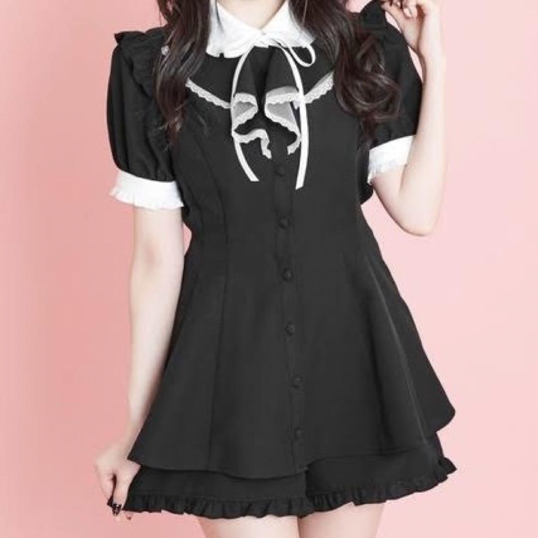 シークレットハニー セットアップ 半袖 地雷セットアップ シークレットハニー Secret Honey 半袖フロントレースアップ