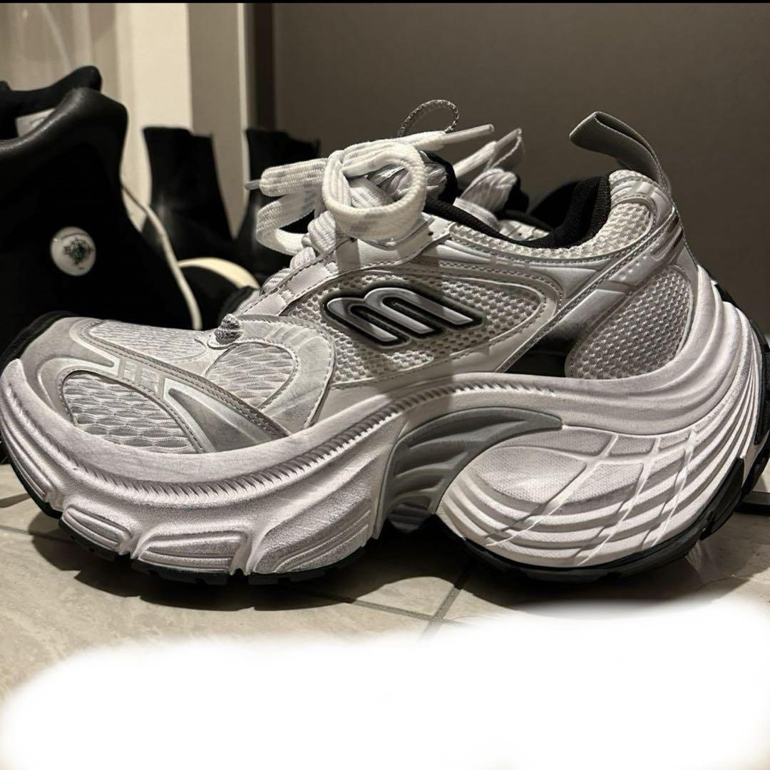 BALENCIAGA 10XL ホワイトブラック&グレーシルバー （靴