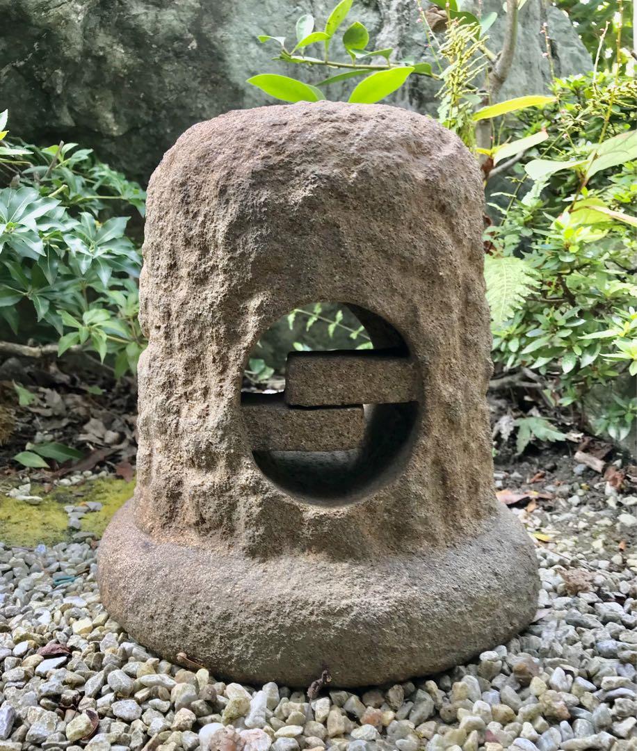 天然自然石・屋上テラスベランダ灯篭・置灯篭・坪庭灯篭・ロック
