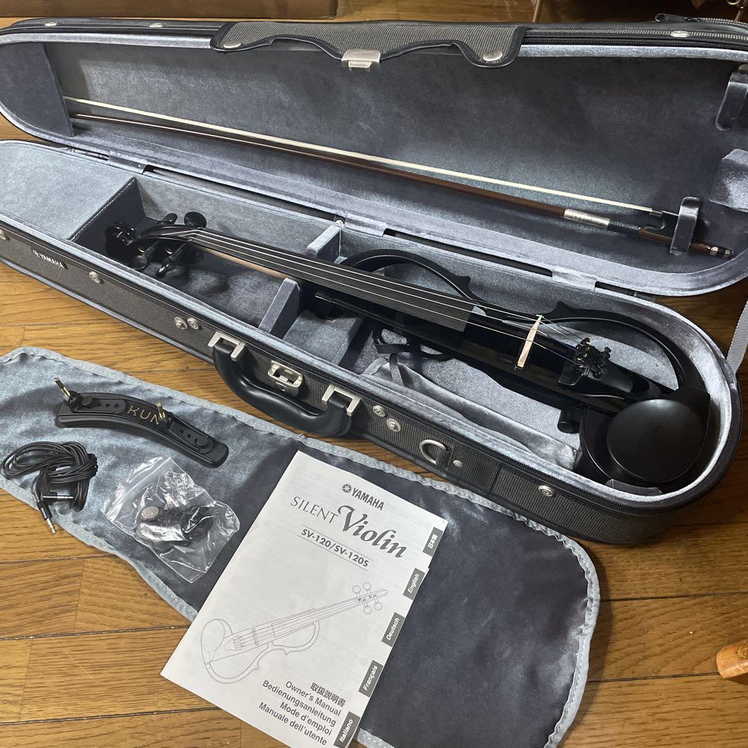 最新の激安 YAMAHA サイレントバイオリン 弓・ケース付（現状品 SV-120 弦楽器