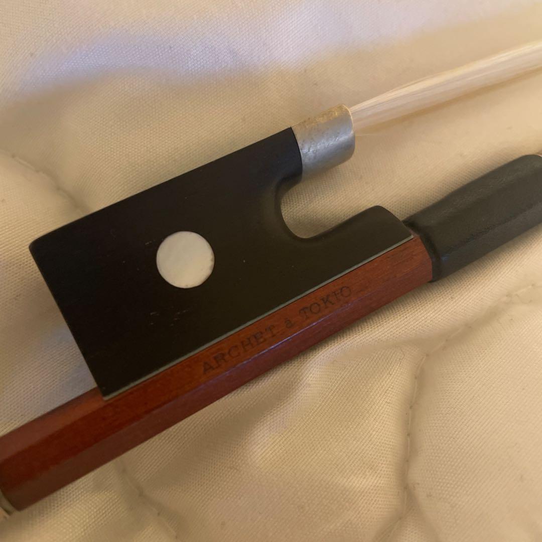 バイオリン弓 刻印「ARCHET A TOKIO」 ARCHET A TOKIO 刻印 バイオリン 弓 全長71cm アルシェ - メルカリ