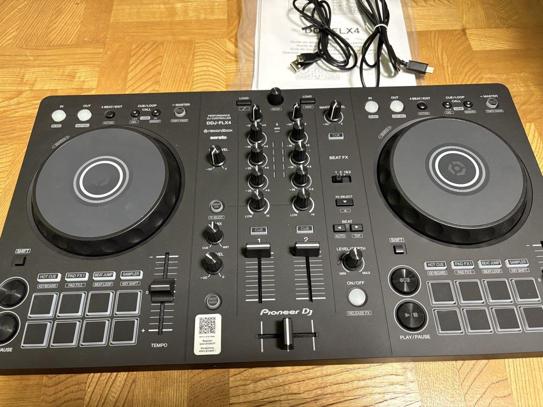 【ほぼ未使用品】Pioneer DDJ-FLX4 コントローラー⭐︎即日配送可 DDJ-FLX4 - マルチアプリ対応2ch DJコントローラー (Black)