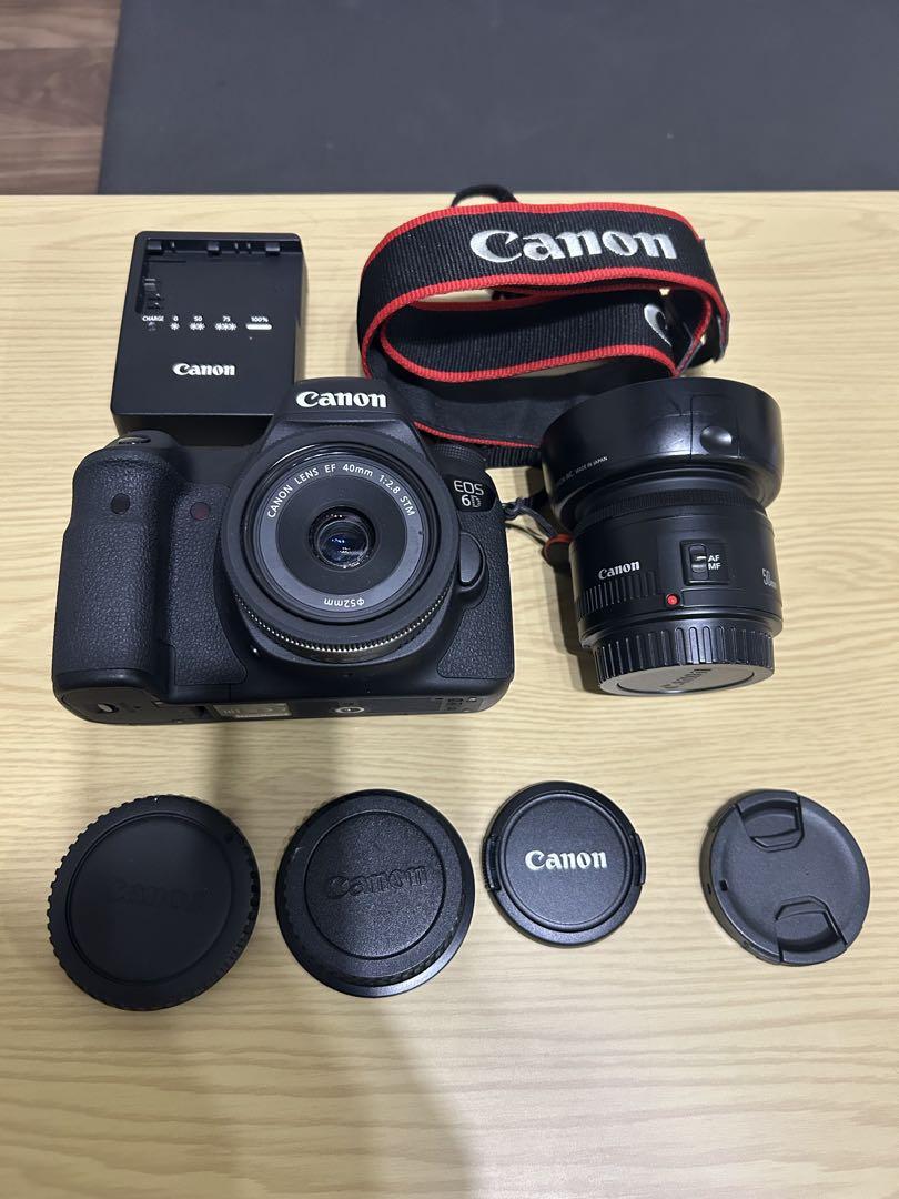 Canon EOS すわる 6D及びレンズ2本ef50mmf1.8 ef40mmf2.8