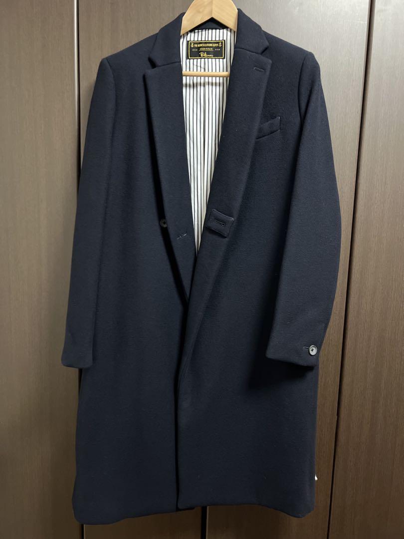 美品 THE RERACS リラクス シルク ウールコート ロングコート フード