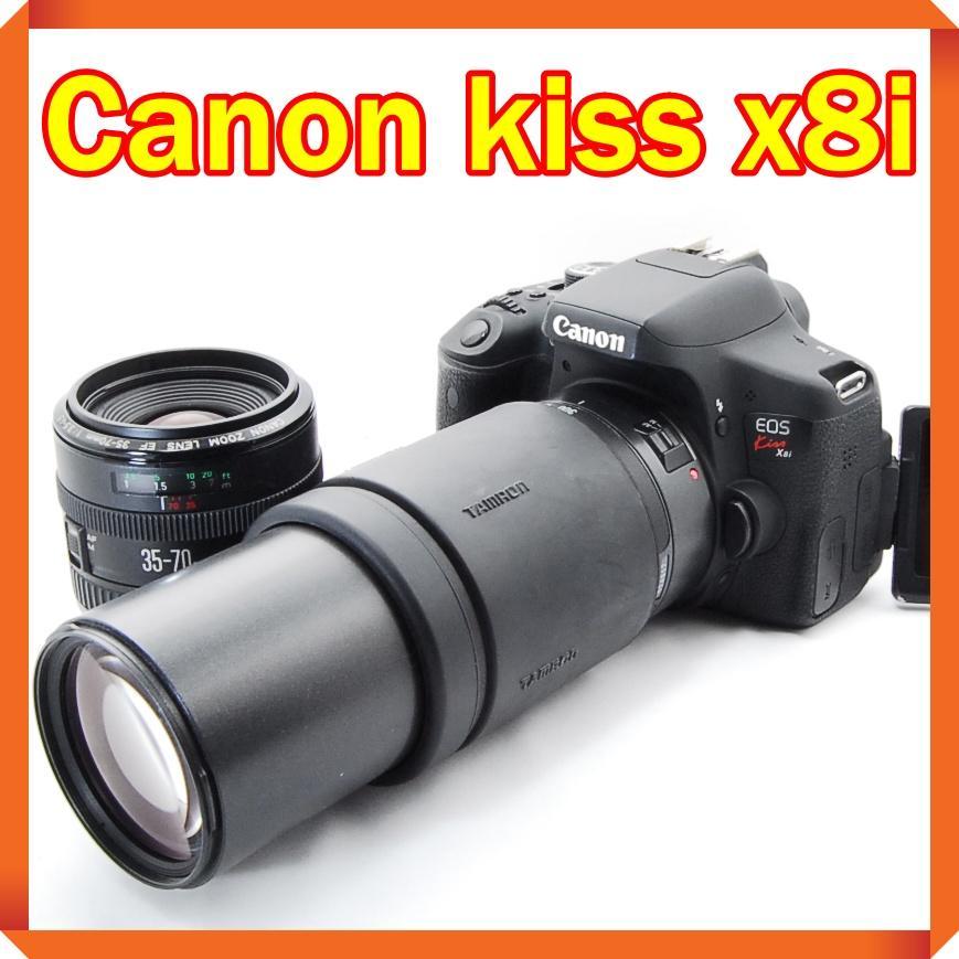 Canon kiss x8i キヤノン レンズ付　スマホ転送 Wi-Fi SD ✨ Canon kiss x8i キヤノン スマホ転送 Wi-Fi転送（EOS Kiss