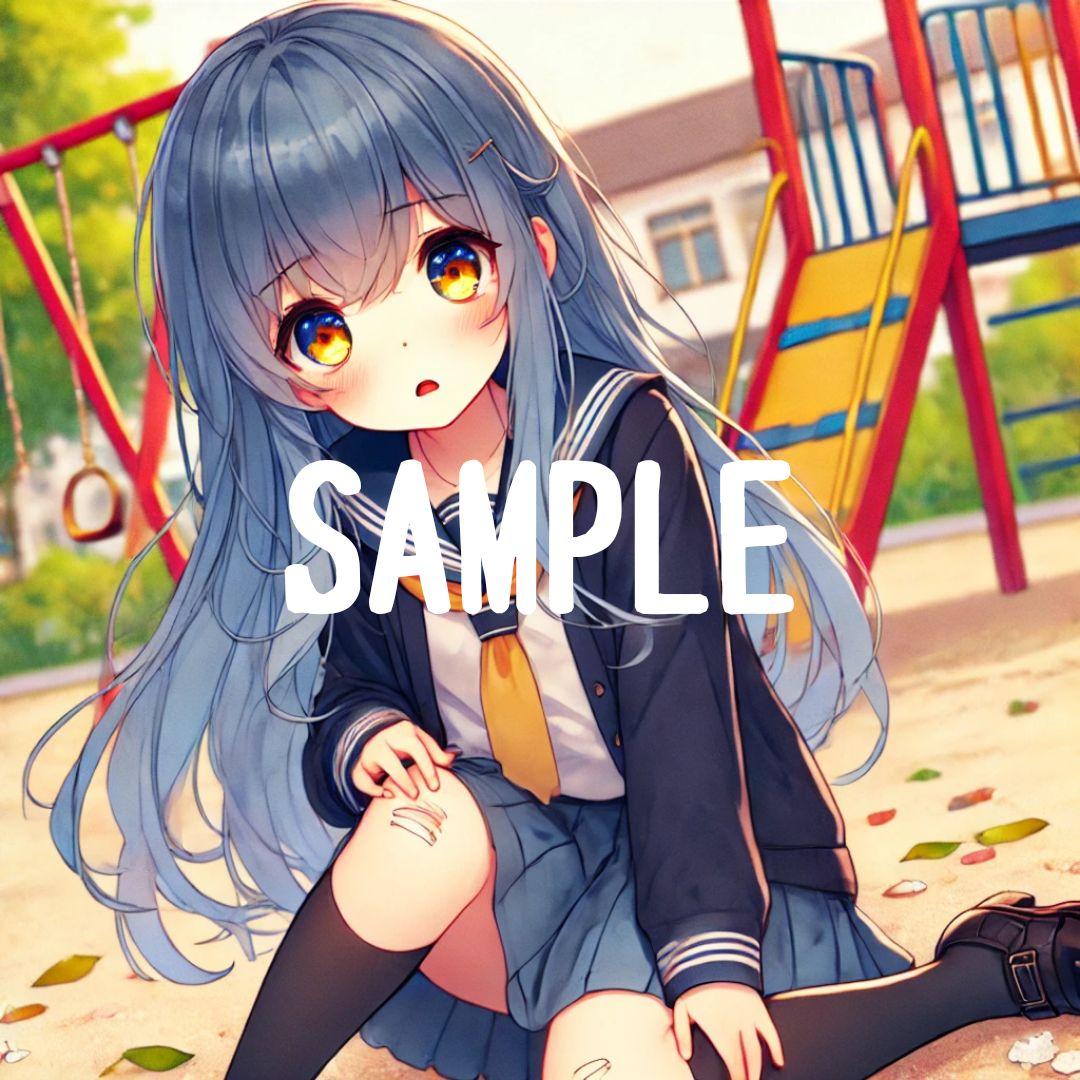 アニメ風女性キャラクターイラスト アニメ風の女性キャラクター 全身イラストのイラスト素材