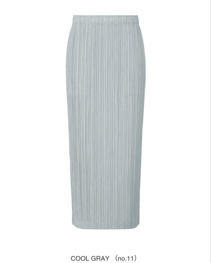 PLEATS PLEASE プリーツプリーズ　ロングスカート　グレー　1 PLEATS PLEASE プリーツプリーズ ロングスカート メッシュ