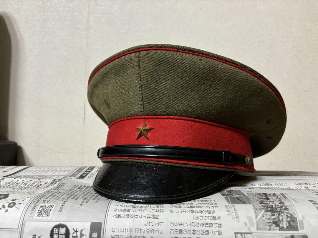 実物　明治時代　日本陸軍将校制帽 旧日本軍 陸軍将校 略帽 本物 当時物 士官 佐藤中佐 軍帽 装備