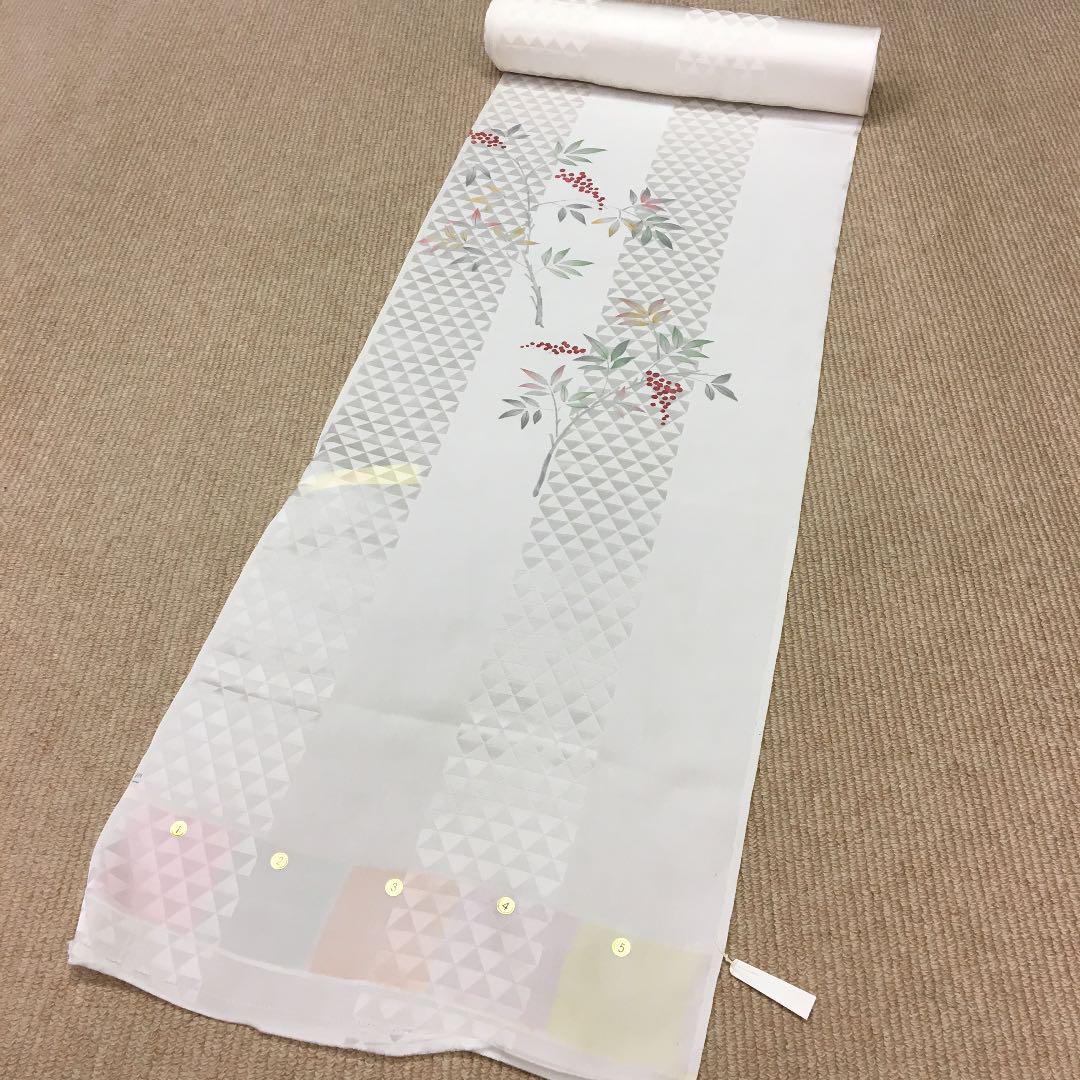 新品 反物 未仕立て 絵羽付 長襦袢 正絹 着物 訪問着（作家物 金