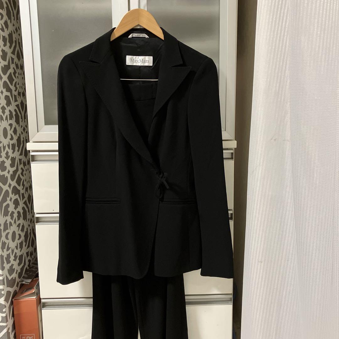 【新品未使用】　MaxMara マックスマーラ　ロング丈　ブラックパンツスーツ 楽天市場】マックスマーラ（素材（生地・毛糸）ウール）（パンツ