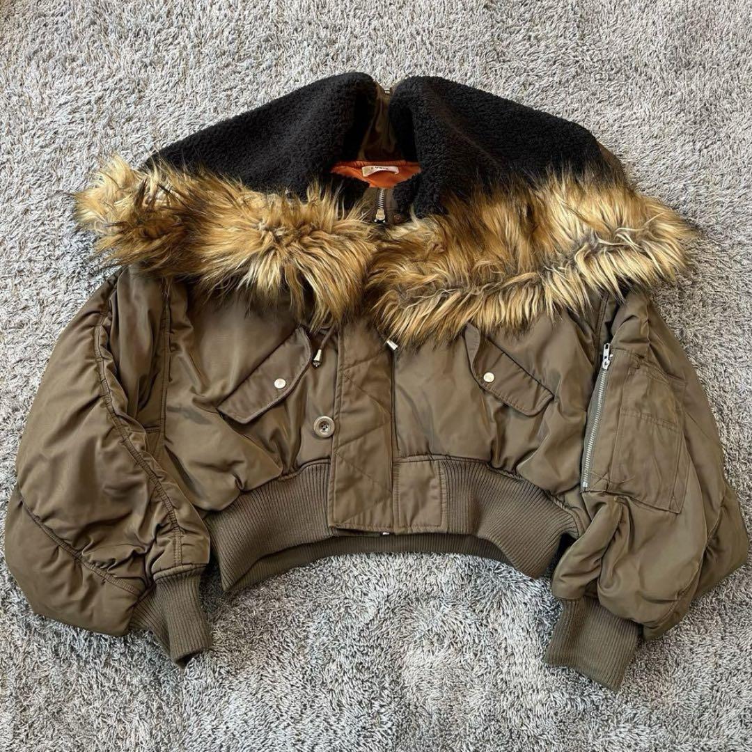 Military N2B N2-B flight jacket 超短丈 鬼ファー（美品 AVIREX