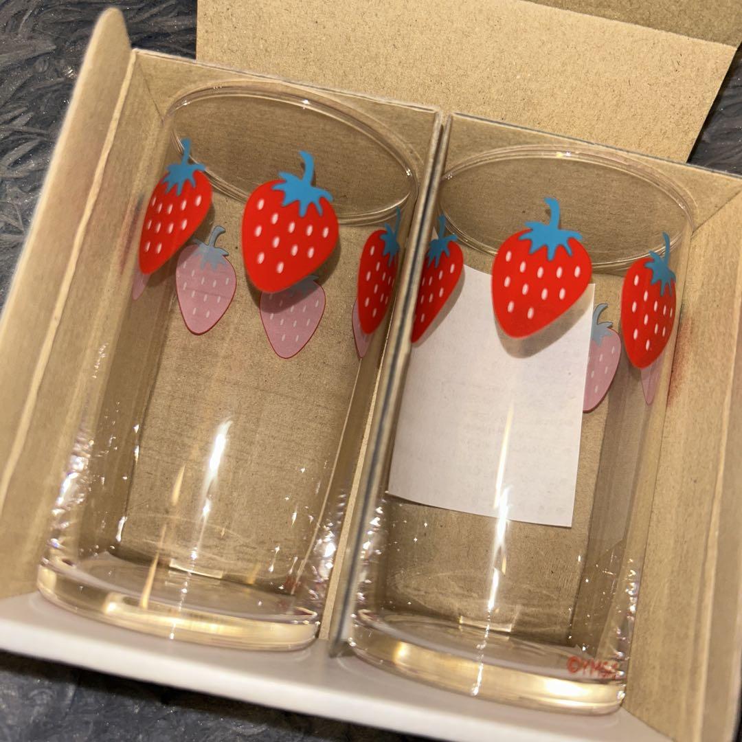 (新品未使用品)矢沢あい展　『NANA』 イチゴのペアグラス 未使用］矢沢あい展 イチゴのペアグラス いちご NANA ALL TIME