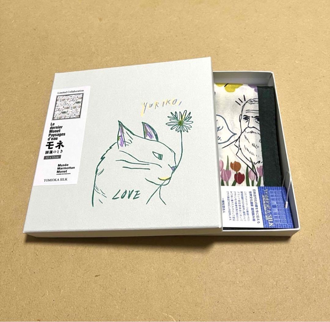 石田ゆり子さん　サイン　限定パッケージ　モネ　睡蓮のとき　シルクスカーフ モネ展 睡蓮のとき 石田ゆり子×Shogo Sekine×富岡シルク