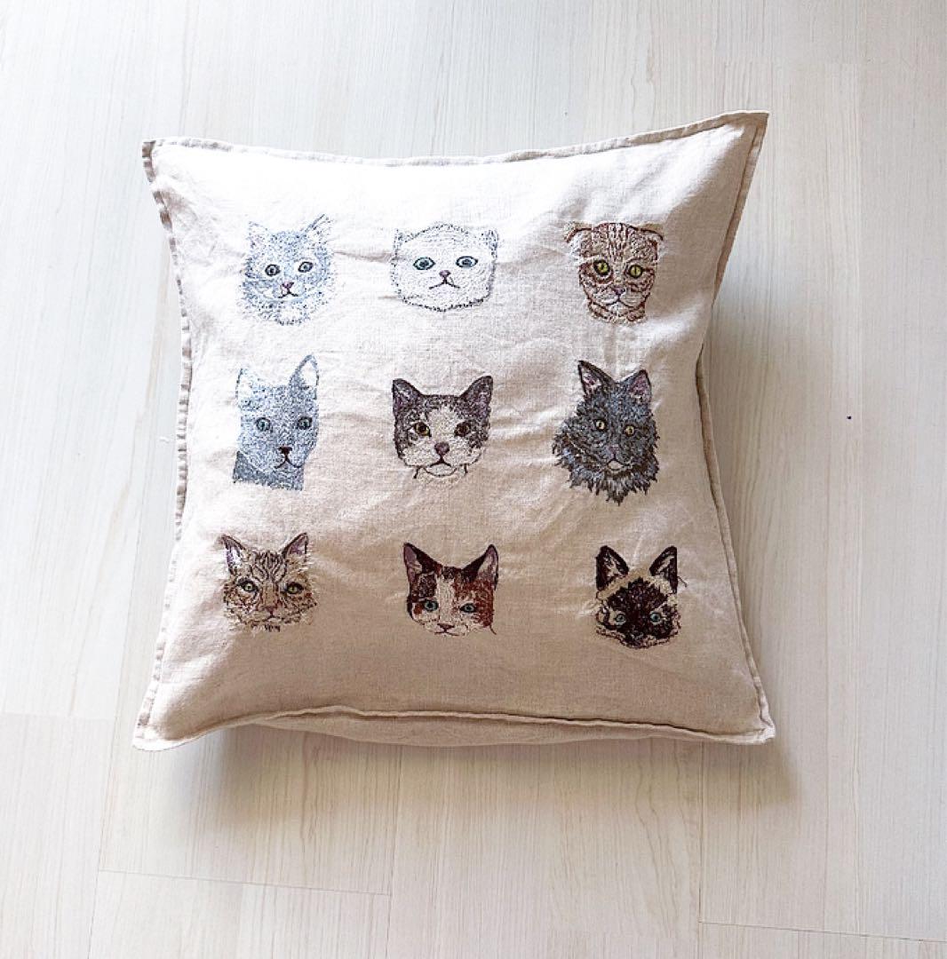 コーラル＆タスク　クッションカバー　猫　人気デザイン CORAL&TUSK [Cats Pillow] 猫9匹 クッションカバー 40x40cm