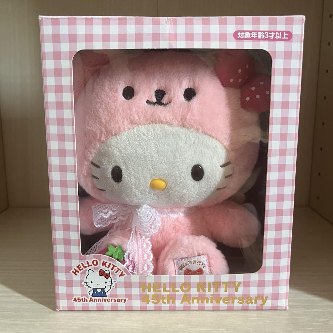 【即日発送】ハローキティ ぬいぐるみ メモリアルドール イチゴベアキティ ハローキティ ぬいぐるみ メモリアルドール イチゴベアキティ