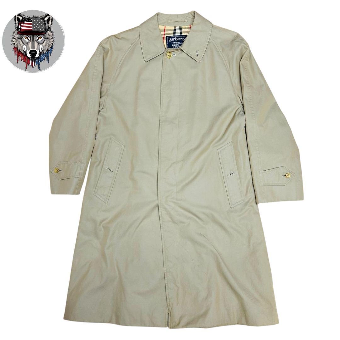 【Burberry/バーバリー】ステンカラーコート◎ベージュ◎コットン100% BURBERRY バーバリー Burberrys バーバリーズ 70's REGD Rタグ