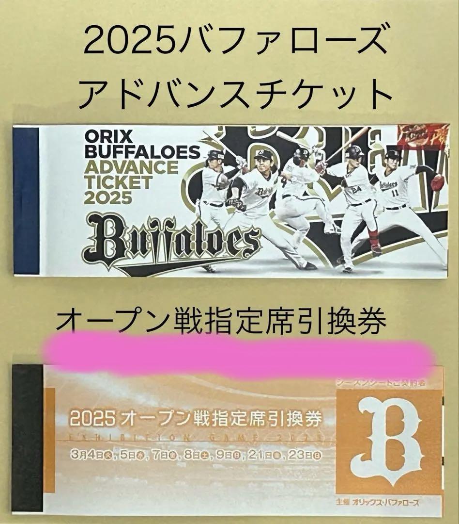 2025年オリックス アドバンスチケット35枚セット+オープン戦指定