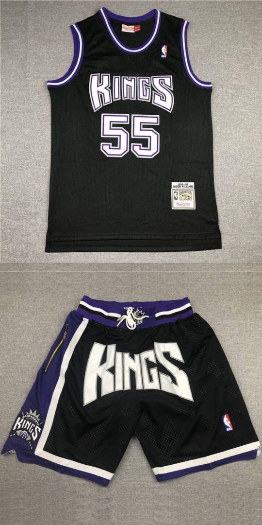 NBAキングス55番ウィリアムズ刺繡レトロなユニフォームです