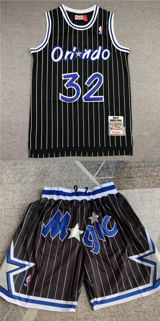 Men's Vintage Nike Team Shaquille O'Neal #32 Striped Orlando