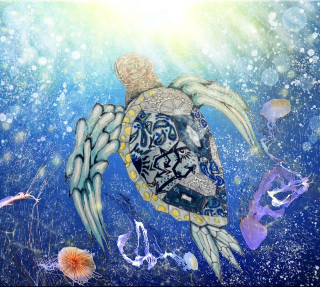 絵画　海亀 楽天市場】ウミガメ 絵画 アートパネル 西海岸 海 27 ホヌ 亀 h1