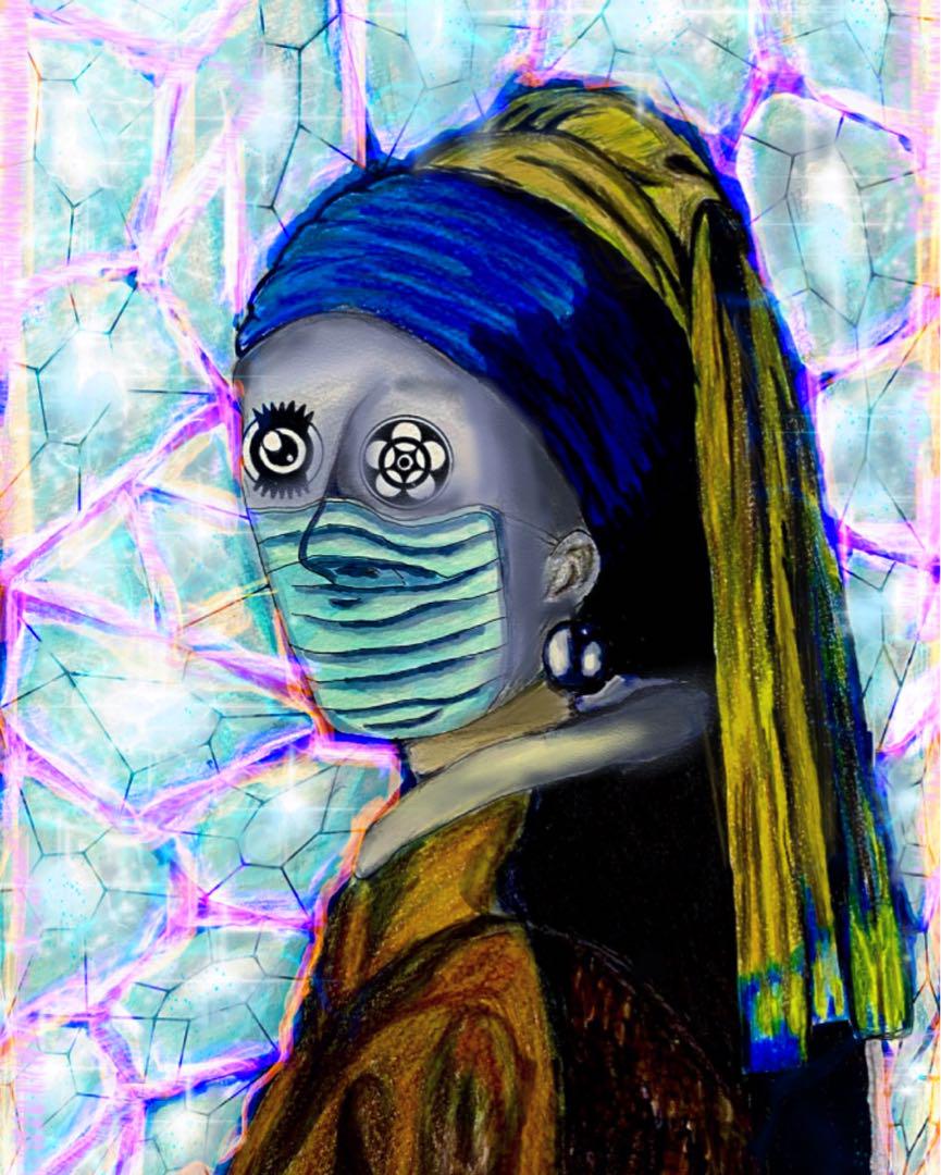 抽象画『鼻の赤い女』絵 現代美術 抽象画『鼻の赤い女』絵 現代美術卸売 通販