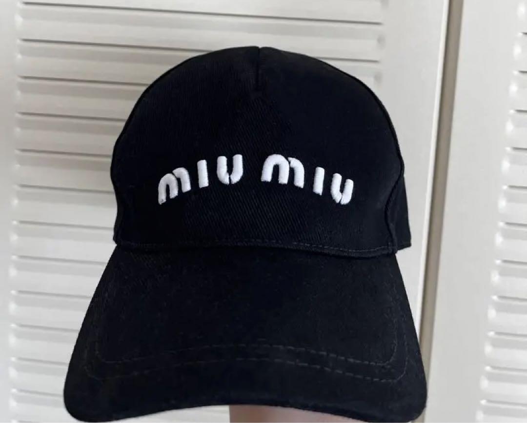 miumiu キャップ （ミュウミュウ Miu Miu 帽子 ドリル ベース