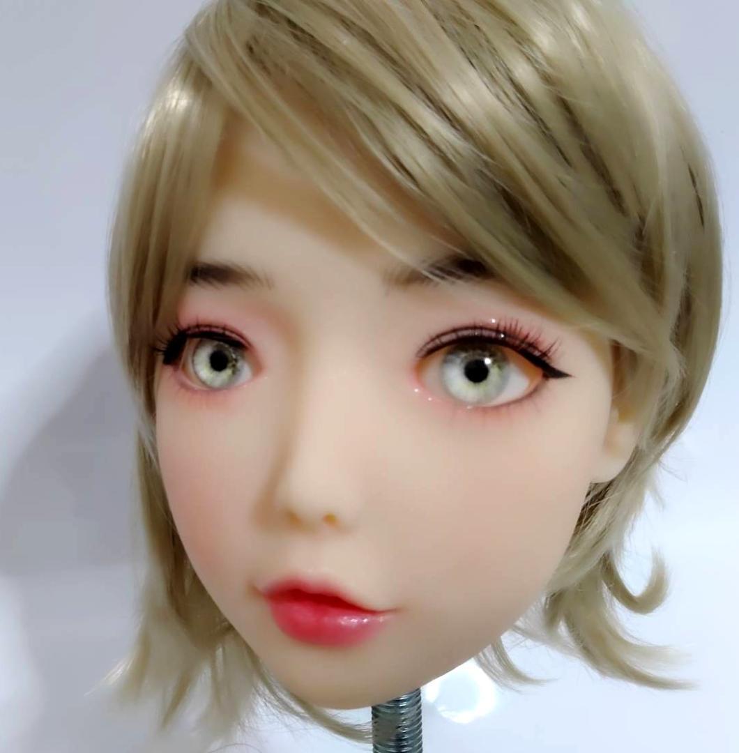 リアルドールヘッド シリコンヘッド ウイッグ付き リアルドール