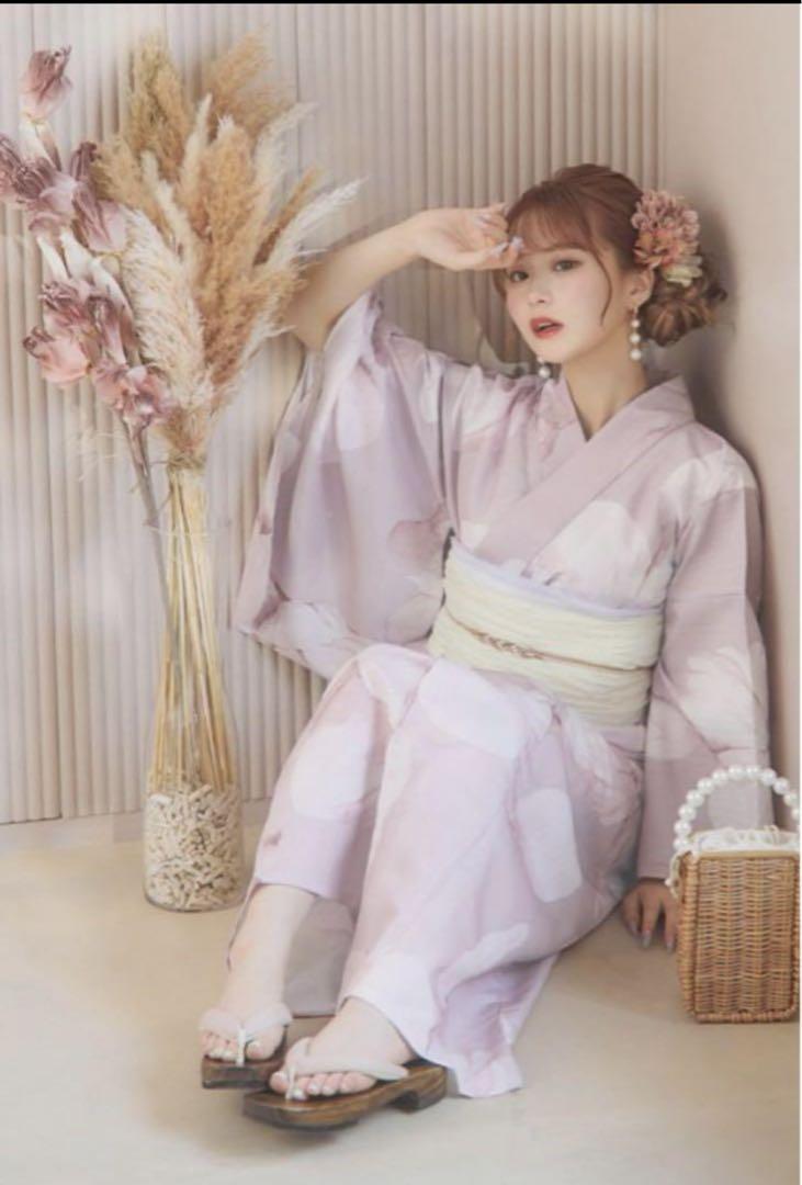 Suger 浴衣 新品未使用品！ sugar 浴衣 くすみピンクブロッサム （浴衣 くすみピンク
