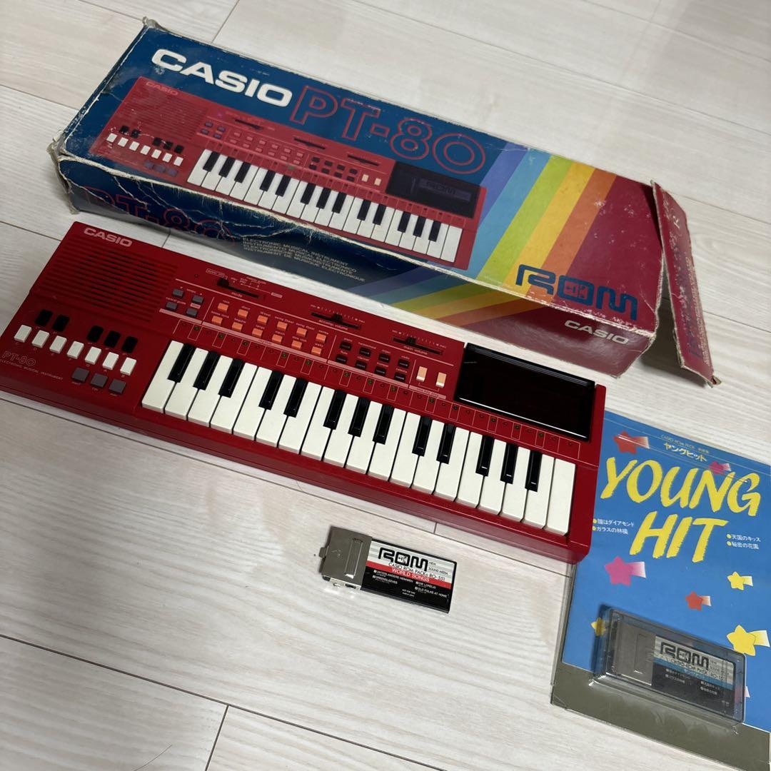 CASIO ミニキーボード（別売可）PT-80 & ROMパック2個 CASIO ミニキーボード（別売可）PT-80 & ROMパック2個（新商品