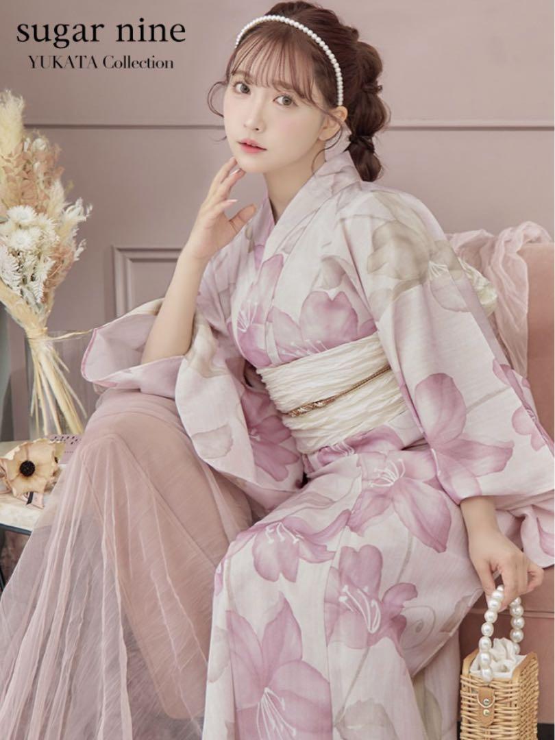 Sugar 浴衣 三上悠亜 着用 大人スウィートフラワー 薔薇 ローズ　着物 2023新作浴衣コレクション♡三上悠亜が着る大人スイート浴衣第1