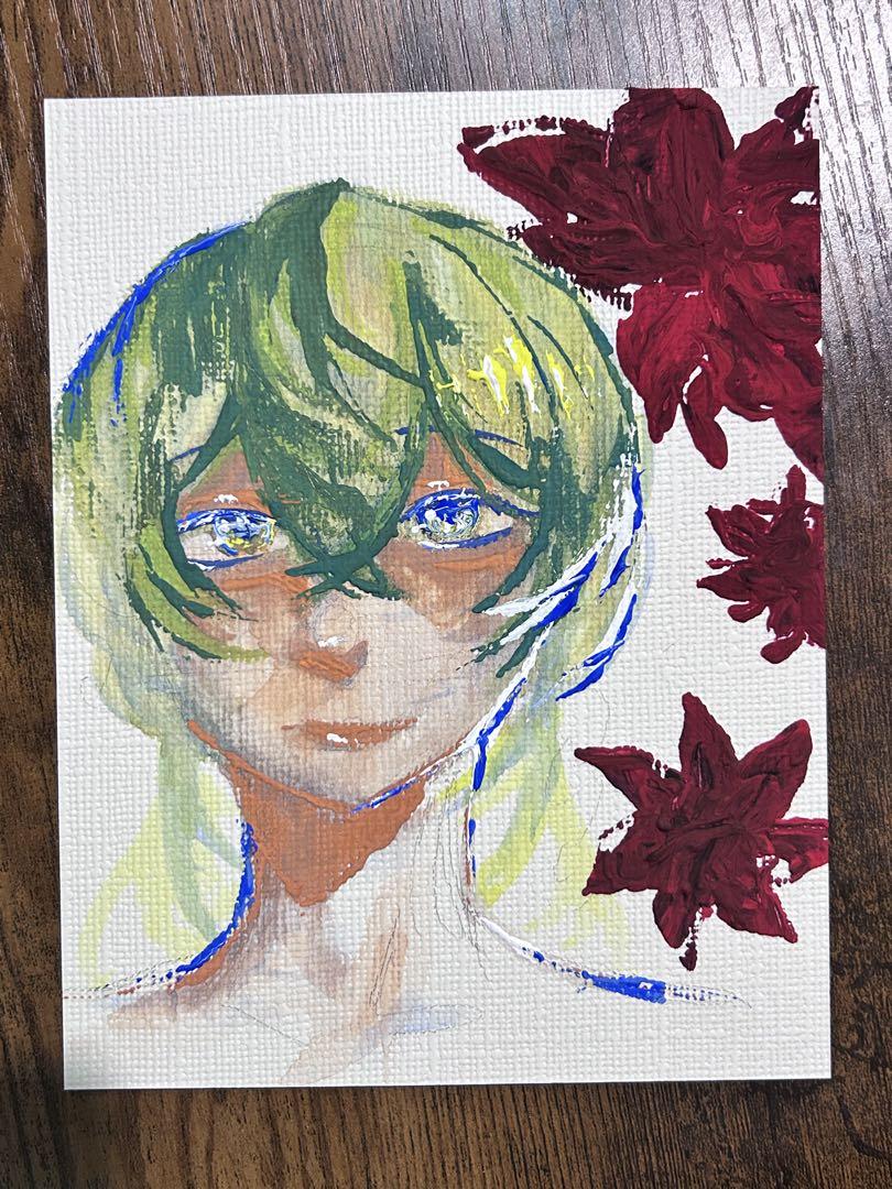 拡大推奨　『ミズクラケたち』F3サイズのキャンバス×２点　アート　オリジナル絵画 拡大推奨 『ミズクラケたち』F3サイズのキャンバス×2点 アート