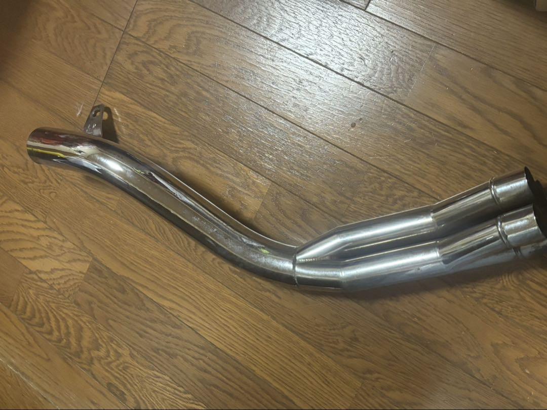 xjr400ワルツ2-1 XJR400ワルツ機械曲げマフラー アウタータイプ 黒 / パステル
