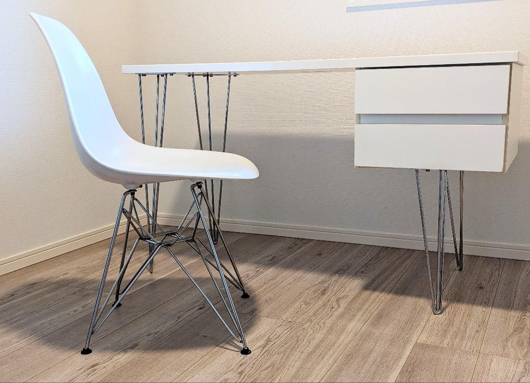 【美品・総額4万円以上】オシャレPCデスク＋チェアセット 幅120cm 2段引出 美品・総額4万円以上】オシャレPCデスク＋チェアセット 幅120cm 2