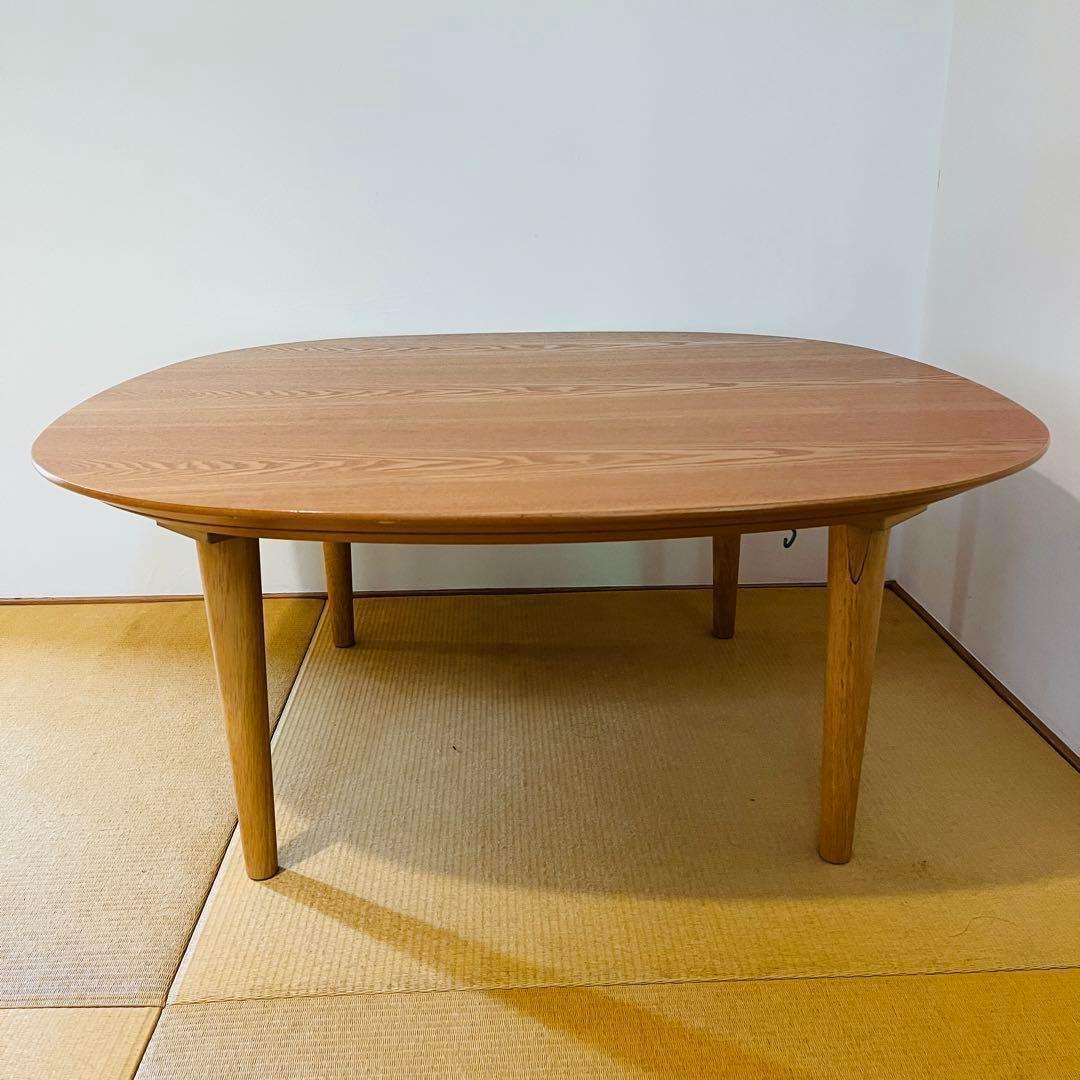 Palg 90cm ちゃぶ台 こたつ 北欧 座卓 和モダン 日本製 タモ 楕円型 Palg 90cm ちゃぶ台 こたつ 北欧 座卓 和モダン 日本製 タモ