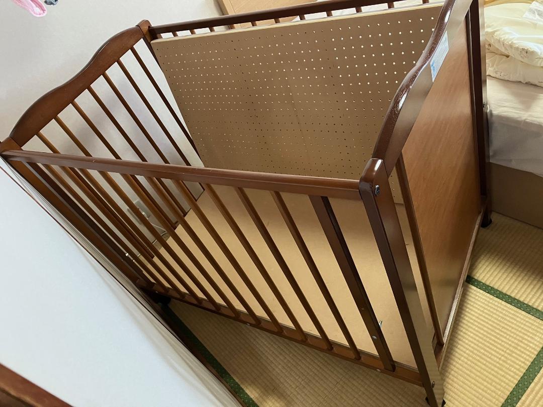 キンタロー 木製 ベビーベッド 120cm×70cm（ベビーベッド】3WAY