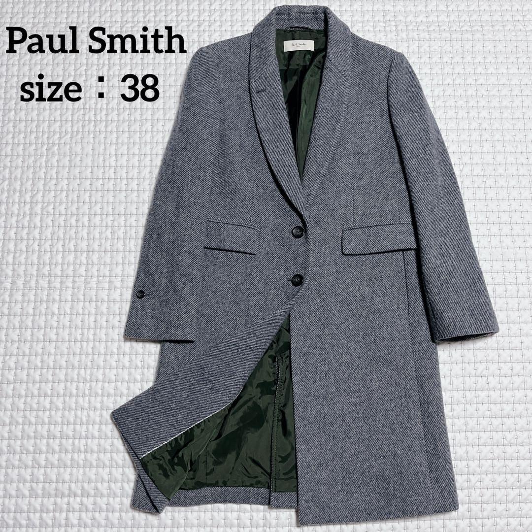 Paul Smith ポールスミス チェスターコート ロング ツイード 38 M Paul Smith ポールスミス チェスターコート ロング ツイード 38