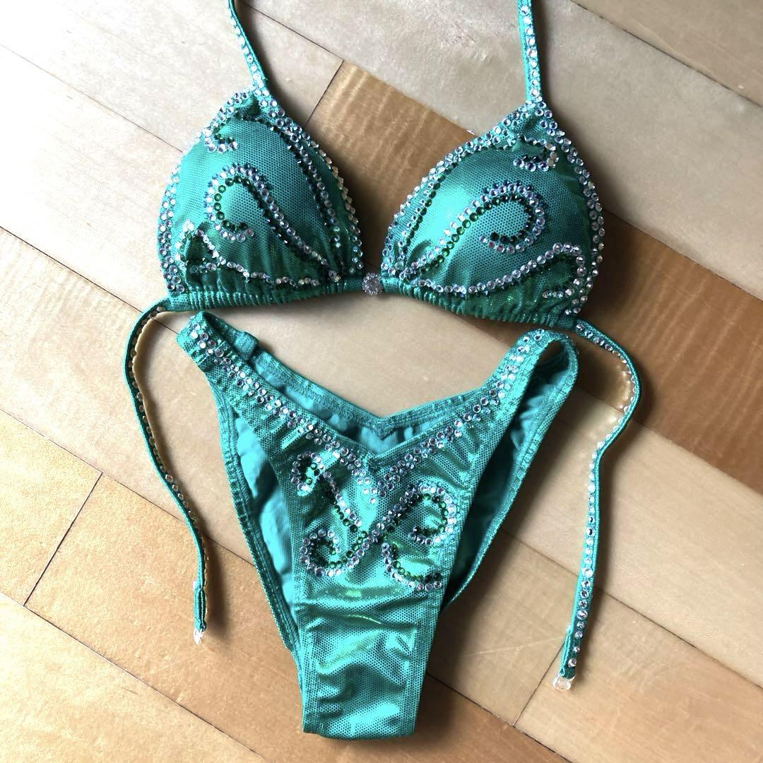 【新品未使用】I AM BIKINI 競技コンテスト用ビキニ+アクセ付 コンテスト用ビキニ （コンテスト用ビキニ.JBBF他フィットネス