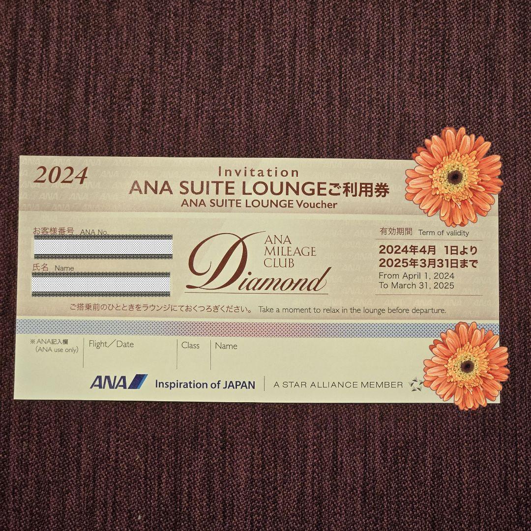 ANA SUITE LOUNGE利用券1枚 ANAラウンジ（ANA SUITE LOUNGE利用