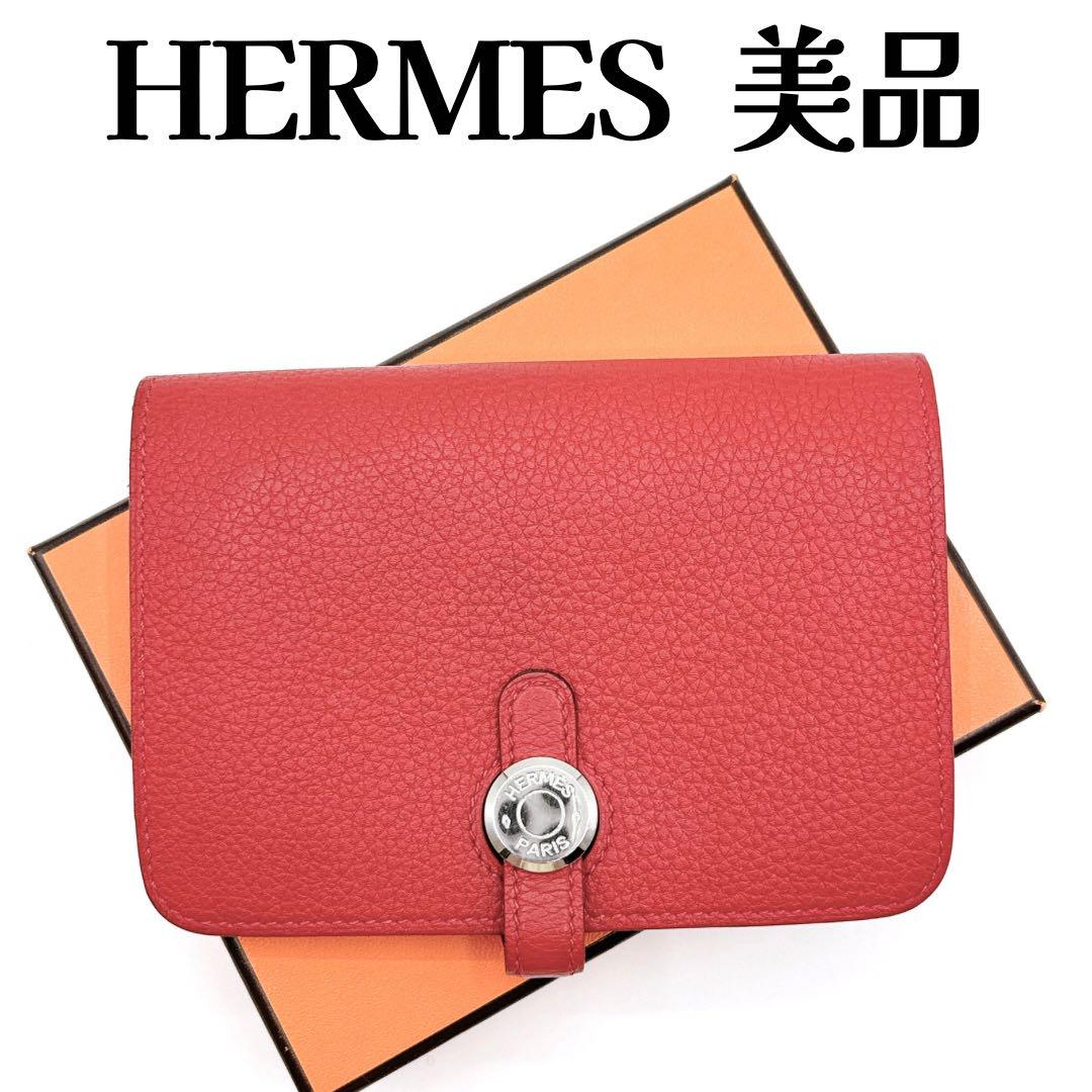 エルメス ドゴンコンパクト 二つ折り財布 コインケース レザー X
