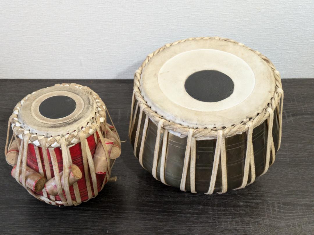 タブラセットKartar民族楽器バヤン 委託販売品） タブラセット Tabla set HARIDAS製 (Bijesaal材