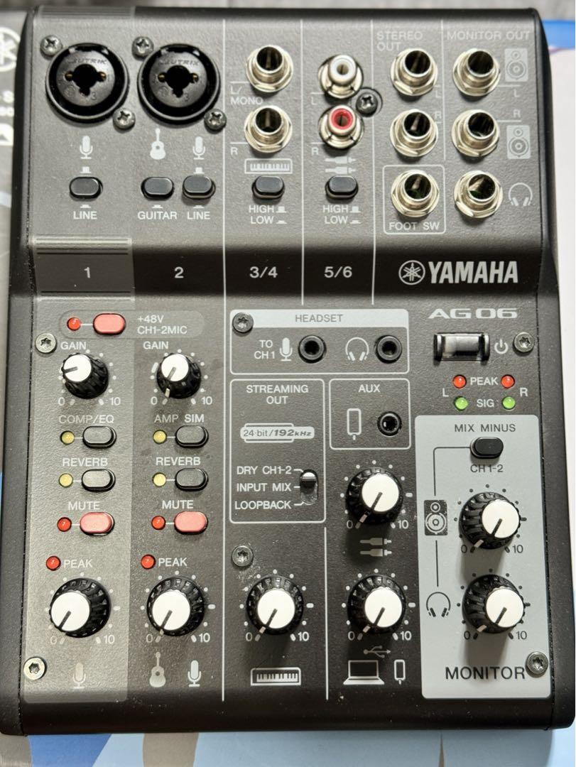 YAMAHA AG06 MK2 ブラック 送料無料 匿名配送 ヤマハ（YAMAHA