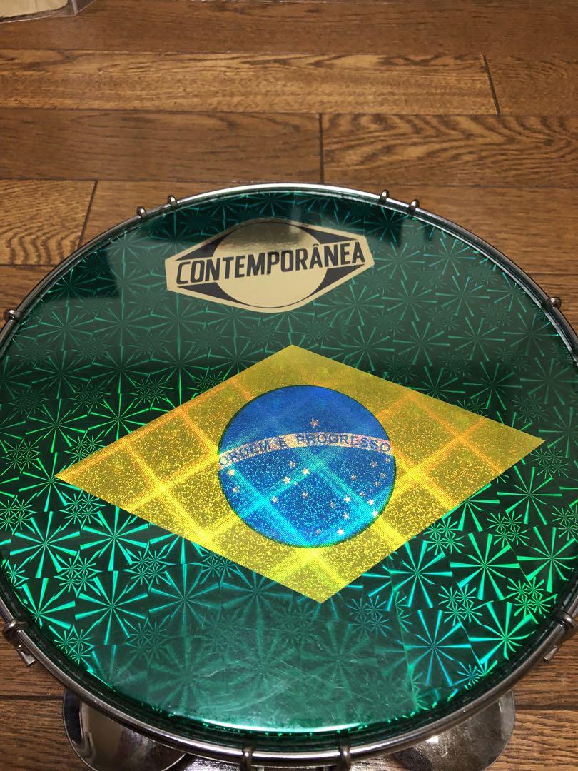 Contemporanea パンデイロ　ブラジル国旗 CONTEMPORANEA タンバリン ブラジル国旗デザイン2個セット
