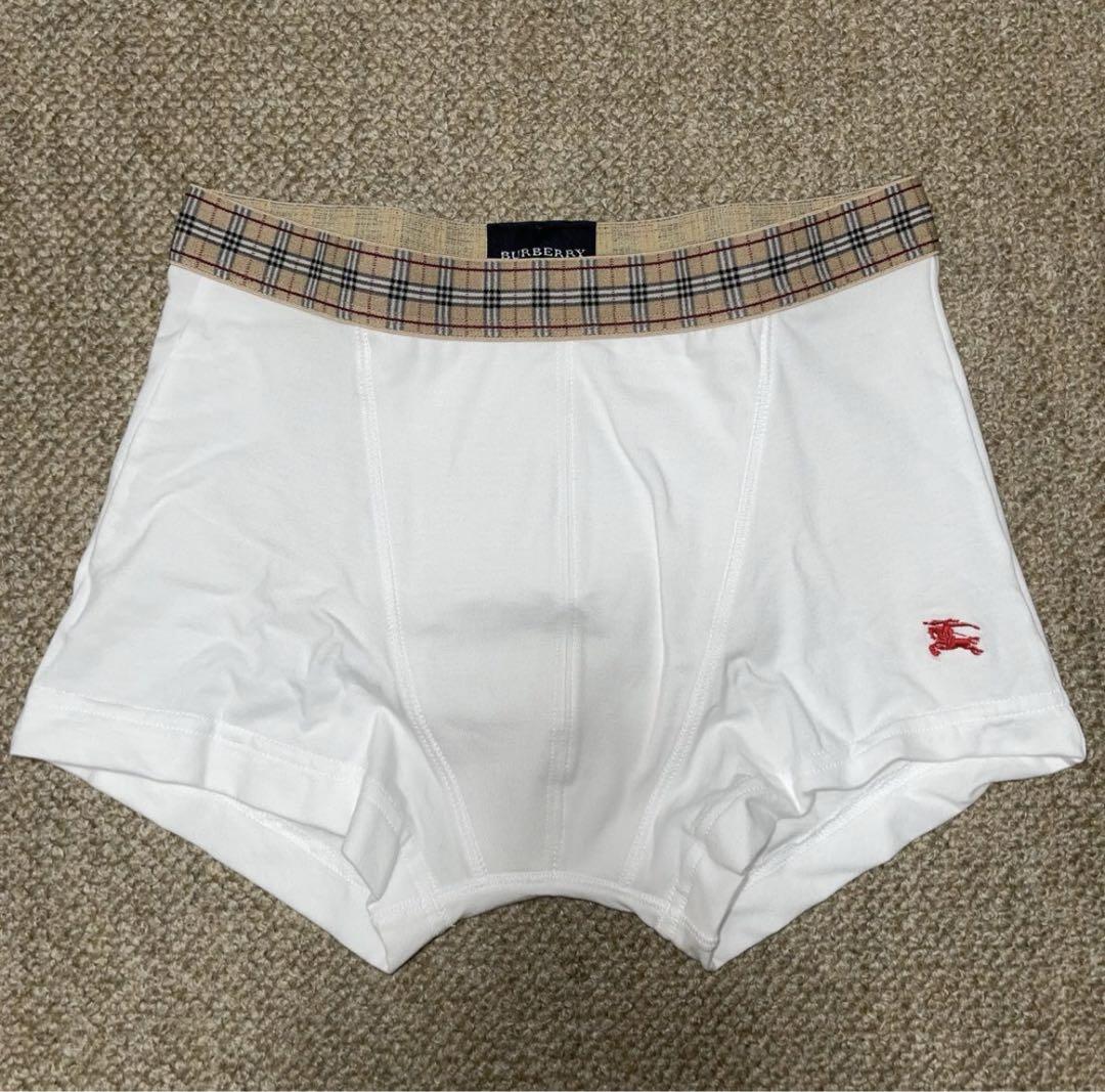 【レア！】バーバリー　メンズ　ボクサーパンツ　ホワイト　Mサイズ Burberry ロゴ ボクサーパンツ 通販 - FARFETCH
