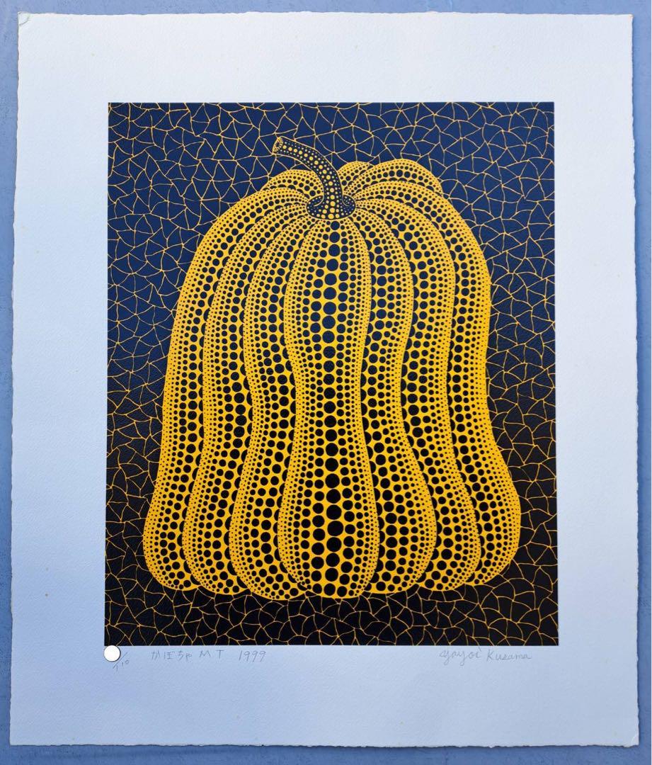 草間彌生　版画　かぼちゃ　直筆サイン　送料込み　#奈良美智　#村上隆 草間彌生 版画 かぼちゃMT 直筆サイン 送料込み #奈良美 智