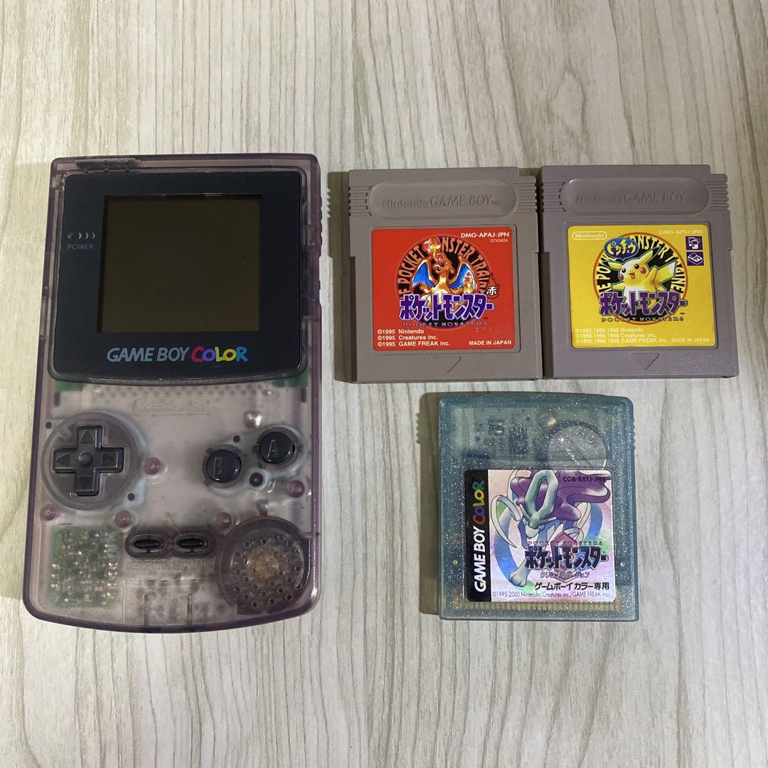 ゲームボーイ - ゲームボーイカラー クリア 本体 カセット ソフト ポケモン 星のカービィ ゲームボーイ - ゲームボーイカラー クリア 本体 カセット