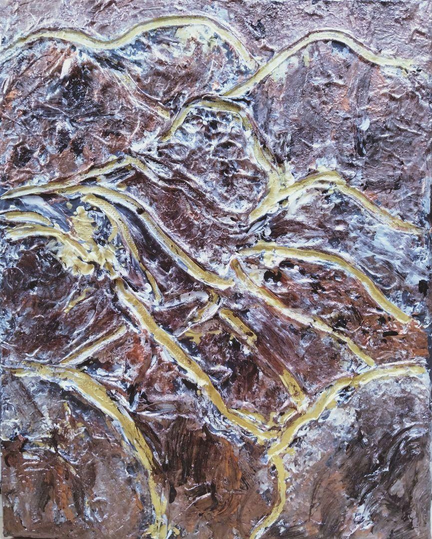 テクスチャーアート 現代アート【壁跡】 （丹羽優太 のアート