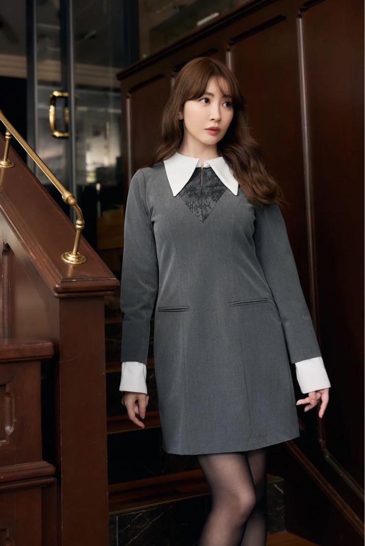 Herlipto Pointed Collar Mini Dress（Her lip to - May Tweed