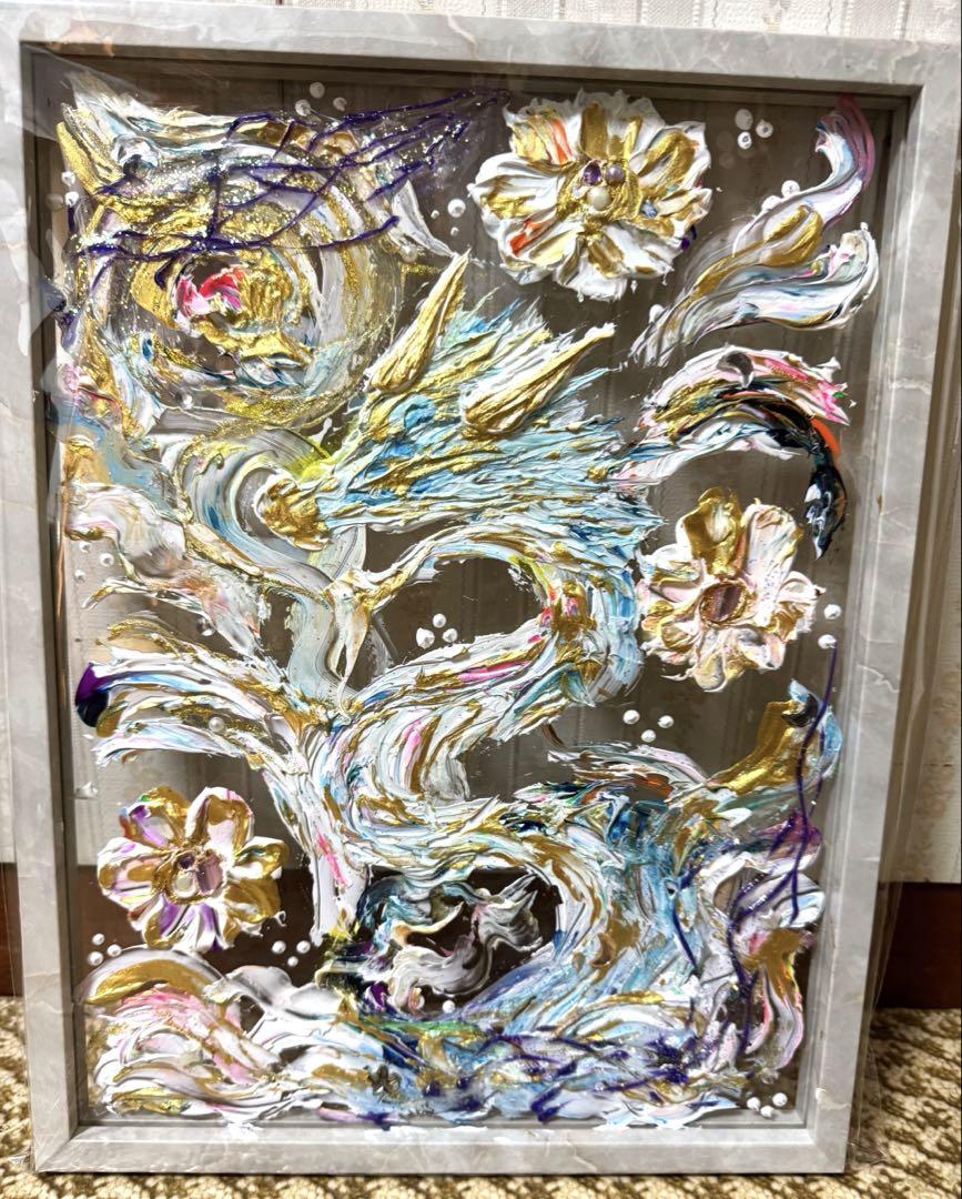 開運絵画　❀天赦日❀人気シリーズ再販 開運絵画 天赦日作品 ゲート突入 青龍様 sino様作品 新品・未