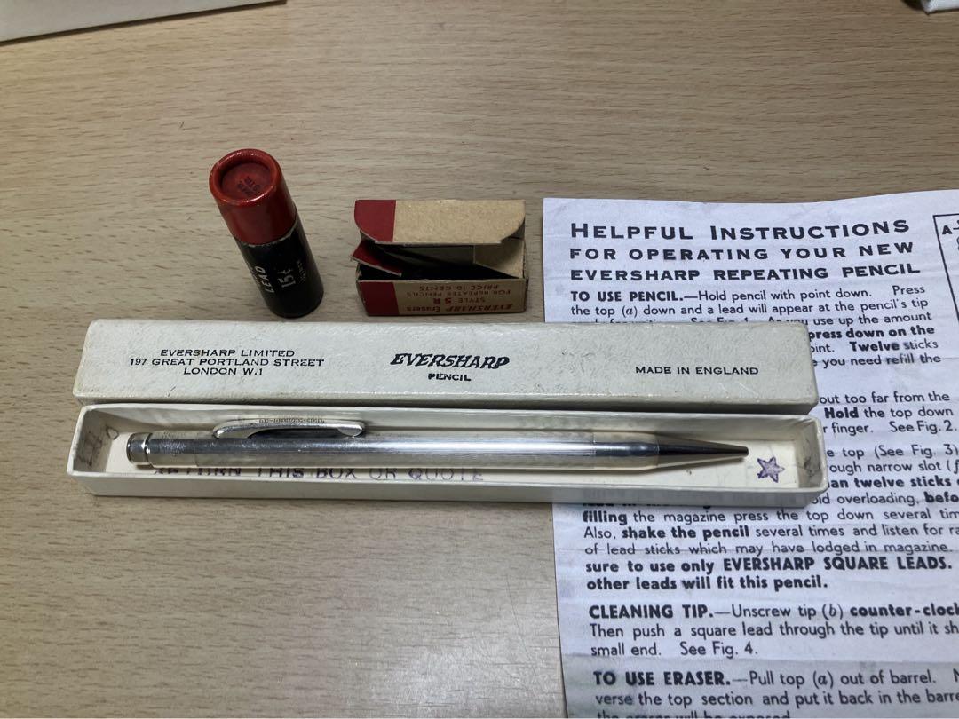 EVERSHARP　メカニカルペンシル　1950年代　元箱　スペア芯等 EVERSHARP メカニカルペンシル 1950年代 元箱 スペア芯等