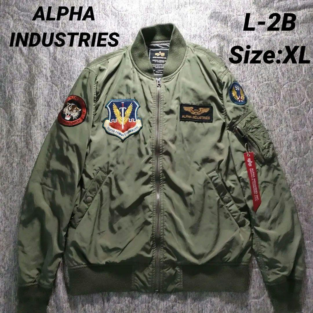 XL アルファインダストリーズ L-2B フライトジャケット ワッペン リボン付 XL アルファインダストリーズ L-2B フライトジャケット ワッペン